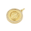 Brass Micro Pave Cubic Zirconia Pendants KK-P300-06G-2