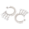 Star Shell Pearl Dangle Stud Earrings EJEW-JE06186-02-4