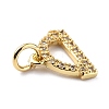 Brass Micro Pave Cubic Zirconia Charms ZIRC-F131-16G-09-3