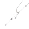 304 Stainless Steel with Polymer Clay Rhinestone Necklaces NJEW-G081-09P-1