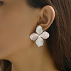 Alloy Imitation Pearl Flower Stud Earrings OJ1811-1