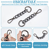 Unicraftale 2Pcs Aluminum & Iron & Zinc Alloy Oval Link Purse Strap Extenders FIND-UN0003-19B-4