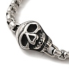 316 Surgical Stainless Steel Box Chain Halloween Skull Link Bracelets BJEW-Q349-13AS-2