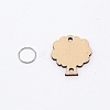 Tree Shape Unfinished Wood Cutouts Ornaments WOOD-WH0115-50-2