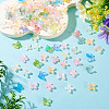 200Pcs 2 Styles Transparent Acrylic Bead Cap MACR-TA0002-92-7
