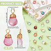 30Pcs Glass Pendants PALLOY-DR00005-2