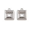 304 Stainless Steel Charm Rhinestone Settings SA-CBAC865-07D-P-1