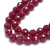 Lab Grown Red Corundum Beads Strands G-G106-C13-05-1-3