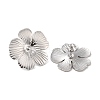 Flower 304 Stainless Steel Stud Earrings for Women EJEW-L272-031P-03-2