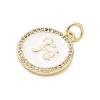 Brass Micro Pave Clear Cubic Zirconia Pendants CU-CBADD0C-06G-02-2