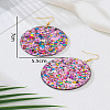 Acrylic Glitter Dangle Earrings for Women FS-WGAA719-03-1