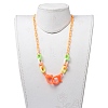 Personalized ABS Plastic Cable Chain Necklaces NJEW-JN02847-02-3