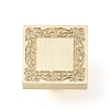 Square Flower Frame Brass Stamp Heads AJEW-M037-06G-02-1