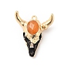 Faceted Natural Dyed Jade Pendants KK-E049-01KCG-01-1