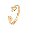 Marine 304 Stainless Steel Cuff Bangles for Women BJEW-Z147-01G-03-2