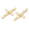 Rack Plating Brass Micro Pave Cubic Zirconia Pendants KK-A185-36G-3