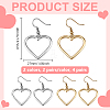 4 Pairs 2 Colors Iron Alloy Dangle Earrings EJEW-HY0001-37-2
