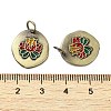 Tibetan Style Rack Plating Brass Enamel Pendant KK-Q805-31AB-3