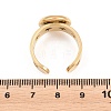 Hollow Star 304 Stainless Steel Open Cuff Ring Components STAS-F366-07C-G-2