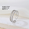 Fashionable Irregular Design Brass Cuff Ring SD5777-3-1