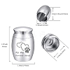 CREATCABIN Stainless Steel Cremation Urn AJEW-CN0001-91A-2