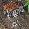 Hollow Out Vortex Alloy Pendant Necklaces & Dangle Earrings Sets FS-WGFAC7B-01-4