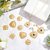 30Pcs 3 Style Brass Pendants KK-DC0001-56-6