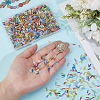 3000Pcs Transparent Colours Rainbow Glass Bugle Beads GLAA-PA0001-84-3