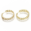 Brass Micro Pave Clear Cubic Zirconia Huggie Hoop Earrings EJEW-S201-207G-NF-3