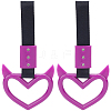 2Pcs ABS Plastic Devil Heart Rear Bumper Warning Handle Ring HJEW-SP0001-51C-1
