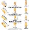 120 Sets 12 Style Brass Screw Clasps KK-PH0001-81-4