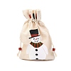 Christmas Theme Cotton Fabric Cloth Bag ABAG-H104-A02-1