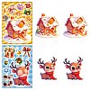 6Pcs Christmas Theme Cartoon Paper Stickers DIY-P085-14A-4