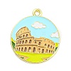 Alloy Enamel Pendants ENAM-M217-03F-G-1