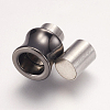 304 Stainless Steel Magnetic Clasps with Glue-in Ends STAS-F124-04B-3