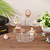 5-Tier Round Acrylic Finger Ring Rotating Display Risers RDIS-WH0018-06A-5
