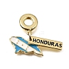 Brass Enamel European Dangle Charm LS-KK-CBAA632-24G-1