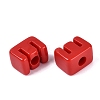 Opaque Acrylic European Beads OACR-M027-01E-06-2