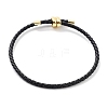 Braided Round Imitation Leather Bracelets Making BJEW-H610-03G-09-1