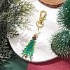 Christmas Tree Glass Seed Beads Pendant Decoration HJEW-MZ00070-2