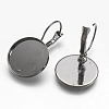 Brass Leverback Earring Settings LS-KK-H024-B-2