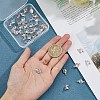 DICOSMETIC 40Pcs 2 Colors Brass Pave Clear Cubic Zirconia Connector Charms ZIRC-DC0001-32-3