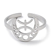 304 Stainless Steel Constellation Rings for Women RJEW-U024-01P-01-2