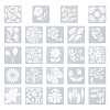 Cheriswelry 24 Sheets 24 Styles Plastic Drawing Stencil DIY-CW0001-13-9