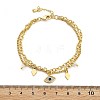 Brass Micro Pave Cubic Zirconia Multi-strand Charm Bracelets BJEW-U020-15G-5