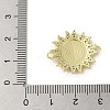Rack Plating Brass Micro Pave Clear Cubic Zirconia Sun Connector Charms KK-C052-44G-3