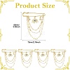 5Pcs Rhinestone Eye & Alloy Star Charms Safety Pin Brooch JEWB-CJ0003-44-2