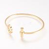 Brass Cuff Bangle BJEW-P168-B33-1