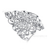 Hollow Out Flower Brass Finger Rings for Women FS-WG816AE-01-3