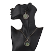 Inner Dried Flower Resin Dangle Earring & Pendant Necklaces Sets SJEW-FS00005-2